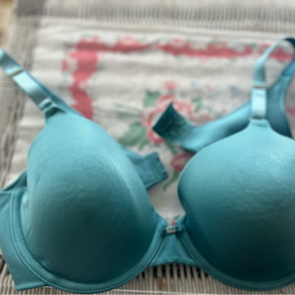 Vanity Fair Aqua Blue underwire Bra 38C - Picture 8 of 8
